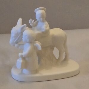Goebel White Porcelain Figurine with Blue Maker's Mark